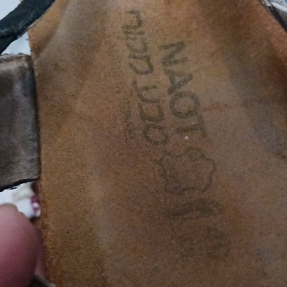 NAOT Women's Black White Gray Sandals - Picture 5 of 5